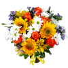 We created our Country Girl arrangement with bursting bright colors of yellow