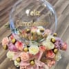 personalized balloon with flowers and rosa&rsquo;s