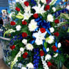 Beautiful display at red white and blue 
