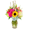The Fields of Spring is handcrafted with Hot Pink Gerbera Daisies, Pink