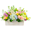 The Springtime Delight is handcrafted with White Stock, Pink Stock, Pink Roses