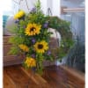 A  20&quot; wreath hand designed with sunflowers,  willow branches, solid