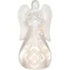 9.5 in tall porcelain angel.  Light bulb included