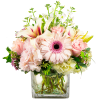 The Tickle Me Pink is handcrafted with White Hydrangeas, Pink Hydrangeas, Pink