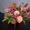 Simple charming gathering of orange, purple, rose gold and rusts featuring Van