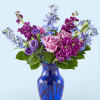 Capturing the dreamy feel of dusk, this artful mix of blue and