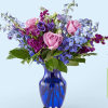 Capturing the dreamy feel of dusk, this artful mix of blue and