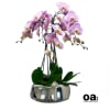 A high quality four pink orchids arrangement with a vase 9&quot; D