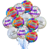 Elevate their smile quotient with an Anniversary &quot;arrangement&quot; of festive Mylar balloons.