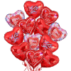 Give your special love a lift with this amorous assortment of helium-filled