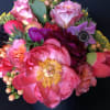 
We will design with the same stunning flowers you see minus peonies.