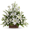 As peaceful and beautiful as a starry night, this pure white funeral