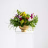 This arrangement is a lovely and modern take on the traditional roses