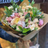 You can send this bouquet, which we have prepared in pink tones