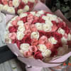 Gorgeous bouquet of 150 pink, hot pink and white roses in a