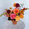Dahlias, roses, and zinnias - the perfect trio for fall.

A timeless arrangement