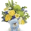 Boy oh boy! Celebrate the happy arrival with this joyful bouquet of