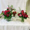 A captivating trio designed for the elegant and romantic bride. Featuring rich