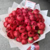 Bouquet of peonies with floral wrap. 
Standard - 20 stems 
Deluxe -