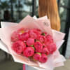 Bouquet of peonies with floral wrap. 
Standard - 20 stems 
Deluxe -