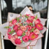 Perfect mix of coral peonies and blush roses
