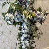 Our Cross Shape Easle is fully customizable in colors and flowers. Cross