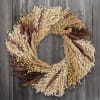 A lush harvest wreath that can both transition in and out of