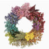 Using multiple layers of delicate dried flowers, grains, and leaves, we made