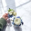 (A) package includes the following: 

Small- bridal bouquet 
Medium- bridal bouquet /