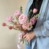 (A) package includes the following: 

Small- bridal bouquet 
Medium- bridal bouquet /