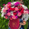 This arrangement inspires with its intricacy, all saturated colors still can convey