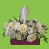 send deepest thoughts &amp; sympathies with this beautiful white arrangement with guiding