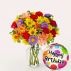 Make their birthday brighter with this kaleidoscope of colors!
Details
The Deluxe Bouquet is