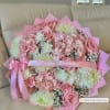 Mix flowers bouquet with a happy birthday banner if requested in the