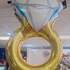 37in Diamond ring balloon. Add this to a bouquet of of balloons