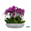 A high quality twelve purple orchids arrangement with a vase 20&quot; D