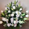 Loving Lilies and Roses Funeral Basket
A simply beautiful way to show you