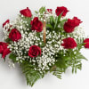 Red Rose with Baby&#039;s Breathe in Wooden Basket
Original - 6 Roses
Deluxe -