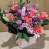 We are happy to offer  a beautiful arrangement with fresh, hand-picked