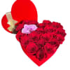 Express your deepest emotions with this stunning heart-shaped floral arrangement, a perfect