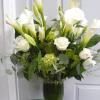 Calla-Lilies, Roses,  Lilies,  Hydrangea,  Eucalyptus, Assorted Fancy Greens