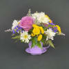 This cute metal teacup comes in several colors (Green, Purple, Orange, Red