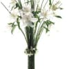 an intriguing illusion: elegant Casablanca lilies punctuate the fanned-out splendor of horsetail