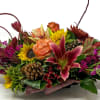 Rich colors of a fall harvest blending bright tones with burgundies make