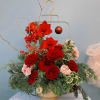 Elevate your holiday d&eacute;cor with this exquisite entryway arrangement, a masterpiece from
