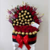 Beautiful, heart box, with red roses and chocolates ideal to surprise that