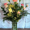 Traditional and classic carnations in a designers choice of Autumn colors. A