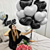 NEW! Black and white heart balloons!