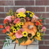 Celebrate the beauty of fall with this colorful, heartwarming mix of roses