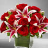 Roses and lilies in a modern twist on the classic roses and